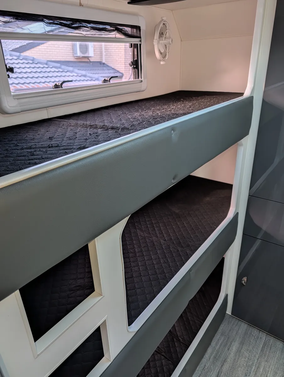 Bunk beds: caravan interior detail in Perth by Mobile Masters Detailing